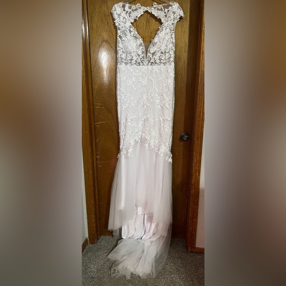 Custom BrideLulu Mermaid Wedding Dress WHITE - Picture 4 of 7